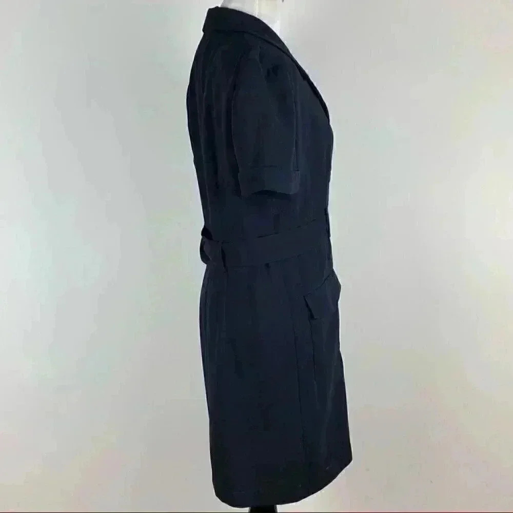 Laundry by Shelli Segal dress size 4 navy blue double breasted vintage 80s 90s - Picture 3 of 9